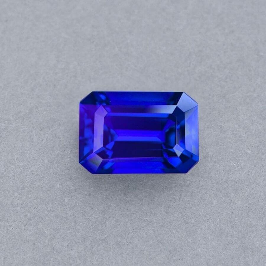7.41 Carat Emerald Cut Tanzanite Gemstone