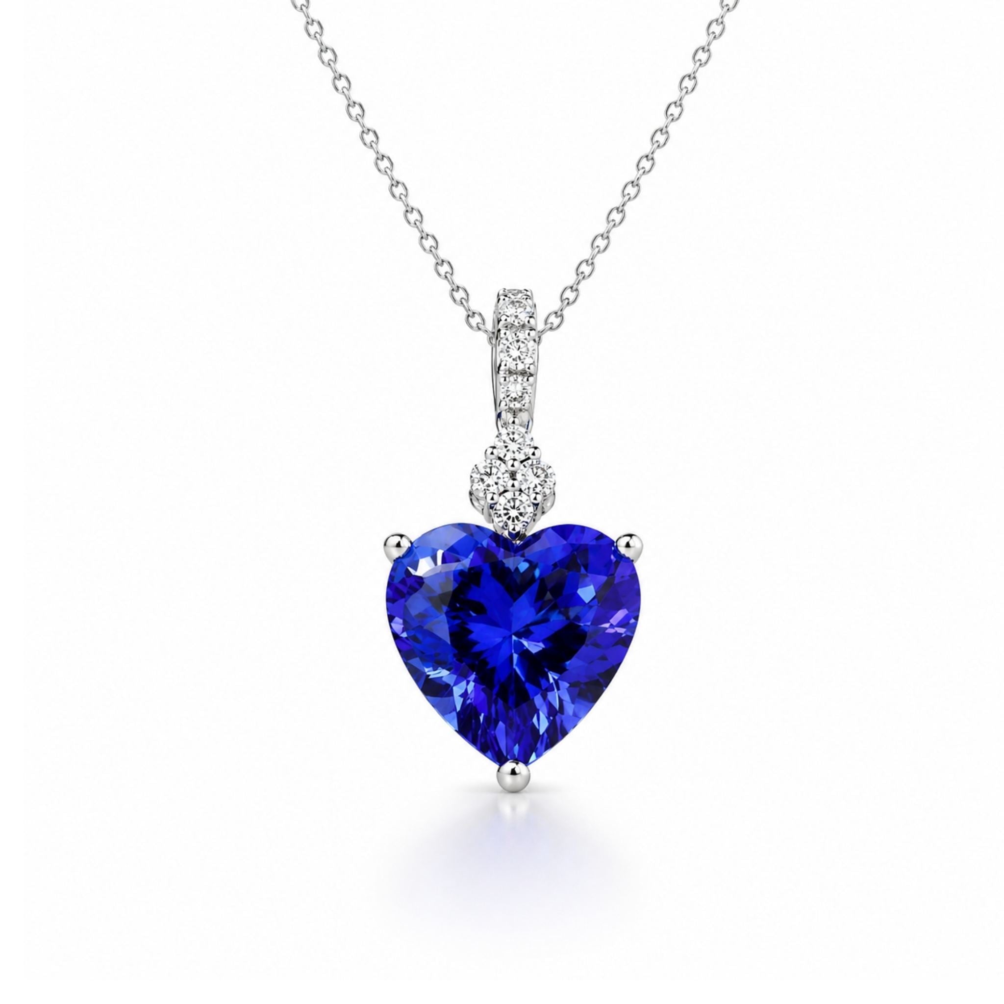 5.00 Carat Heart Shaped Tanzanite Pendant