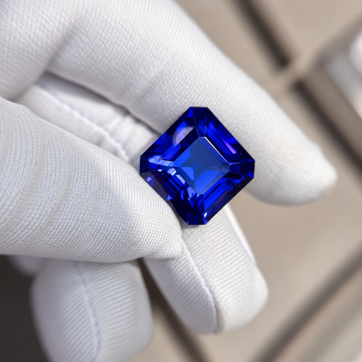 Exceptional AAA+ Heirloom-Grade Square Emerald-Cut Tanzanite – Nearly 30 Carats, Royal Blue, GIA Certified
