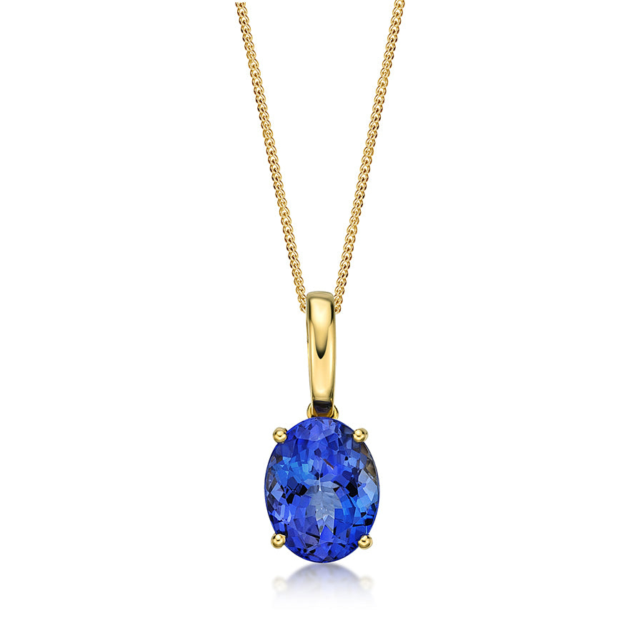 4.50 Ct Premier Oval Tanzanite Pendant