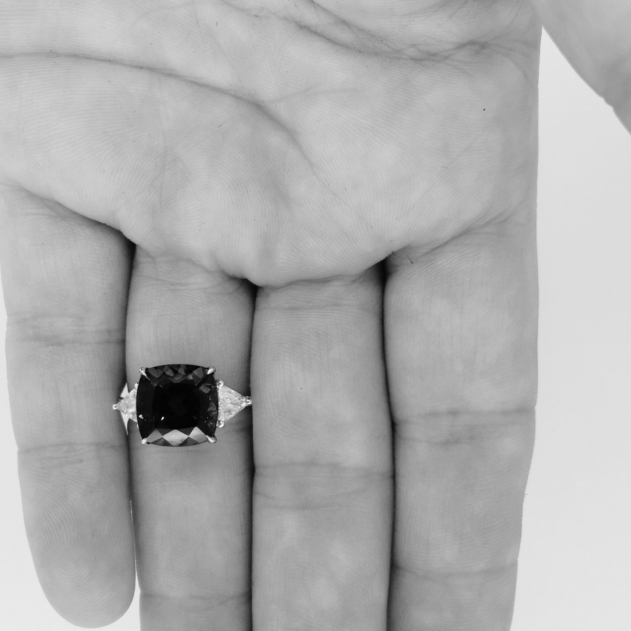 "Linda" Premier 4.50 Ct Cushion Cut Tanzanite & Diamond Ring