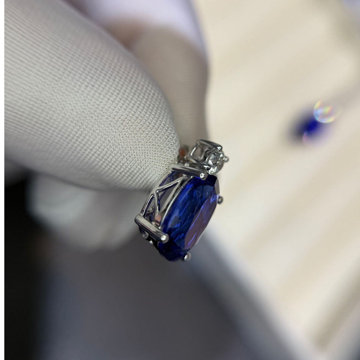 Investment Grade Tanzanite Stud Earrings