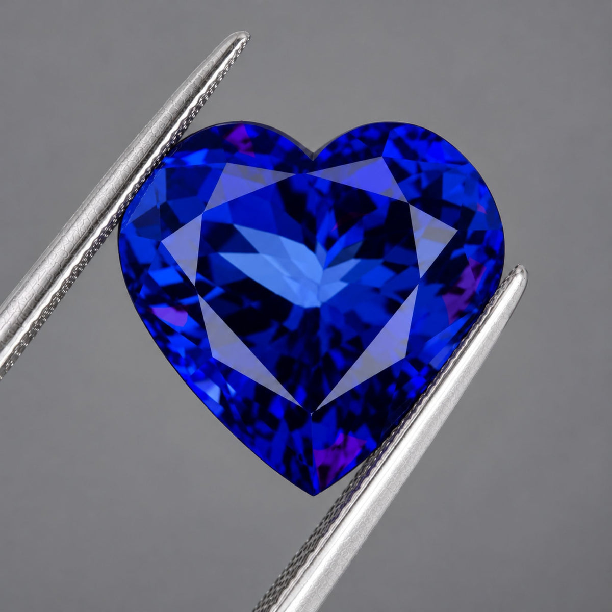 26.70 ct Heart Cut Tanzanite Gemstone – With GIA Identification Report