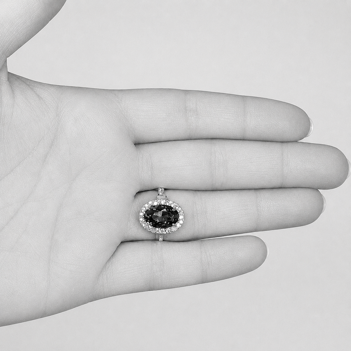 3.25 CT Oval Tanzanite Ring with Baguette Diamonds & Halo - Made to Order