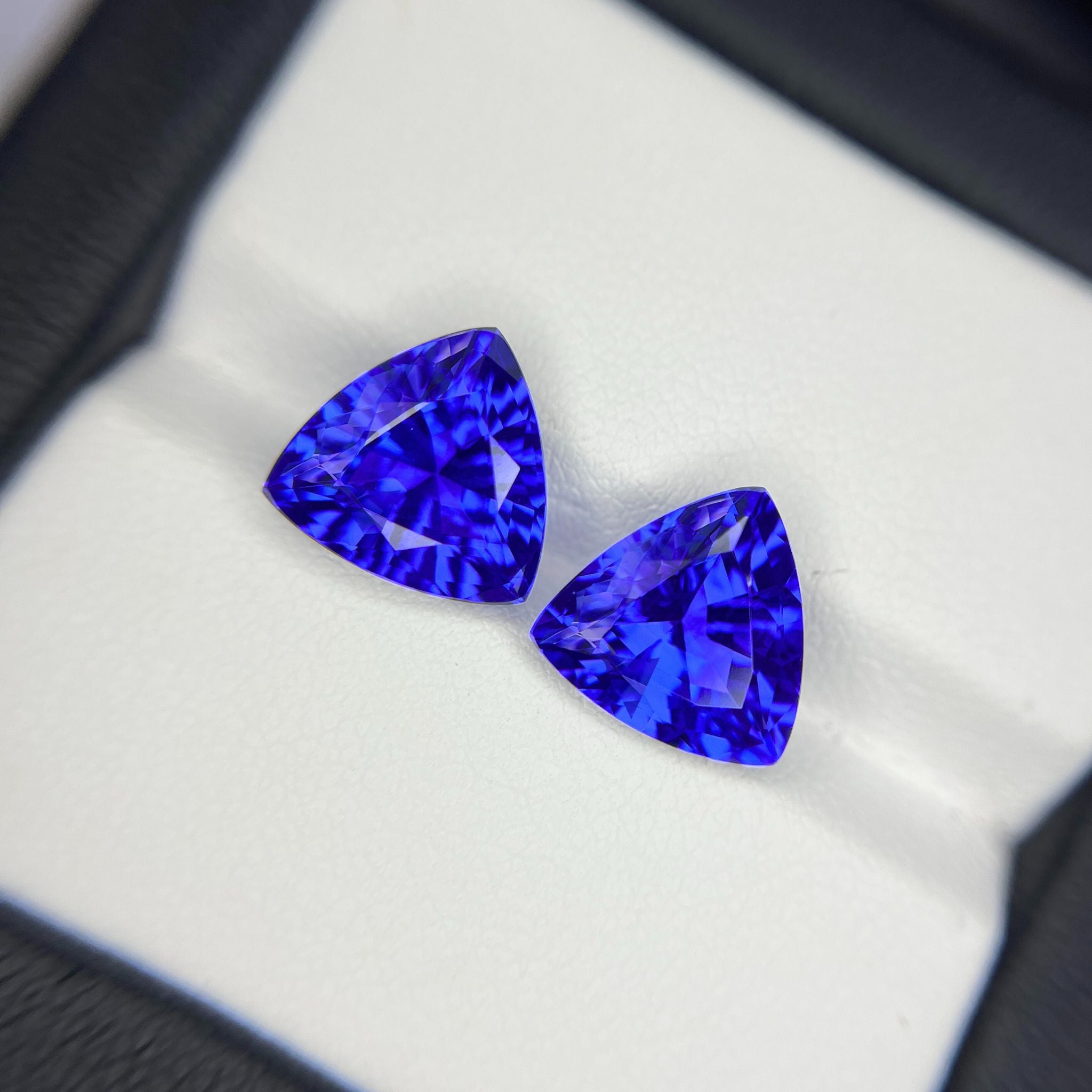 Trillion Cut Tanzanite Matching Pair -  9.64 Carats