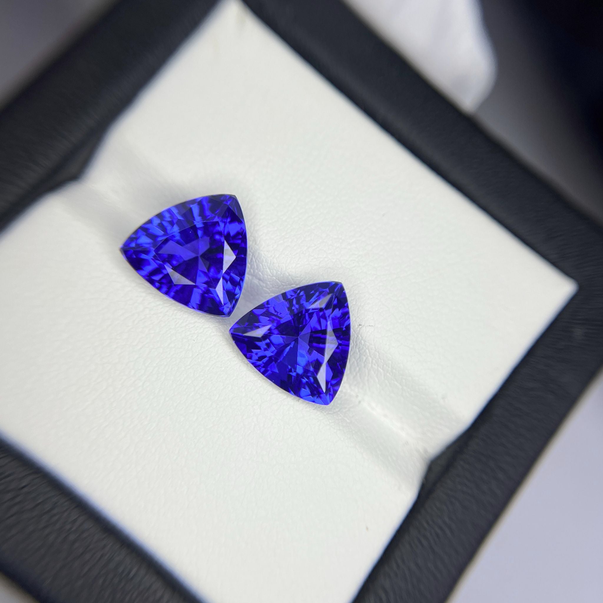 Trillion Cut Tanzanite Matching Pair -  9.64 Carats