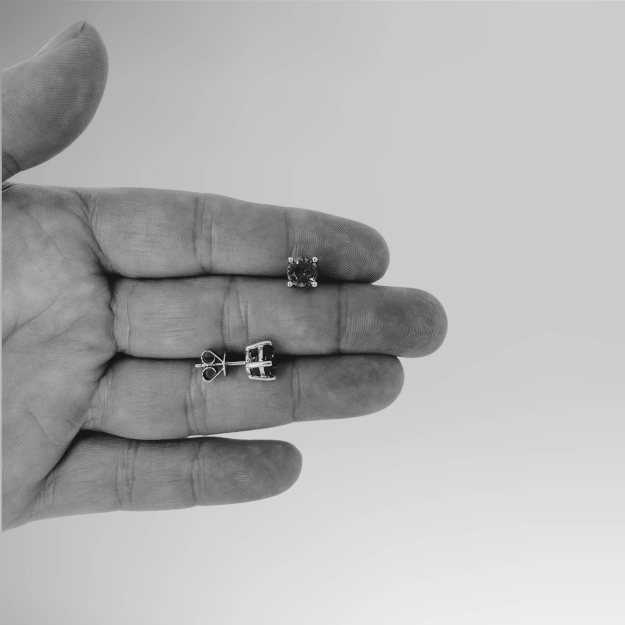 Tanzanite Stud Earrings - 2.50 Carats - 6.5  mm