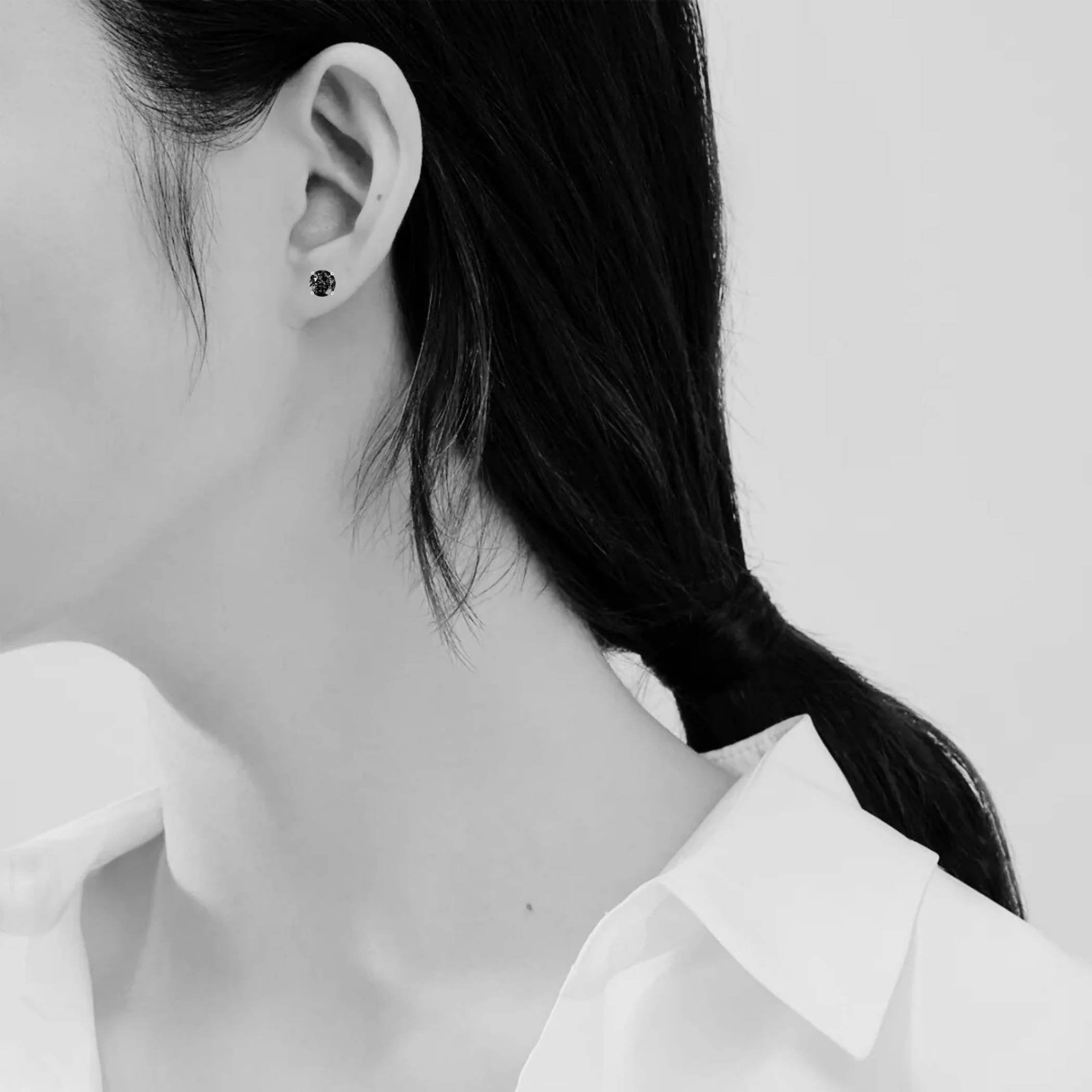 Tanzanite Stud Earrings - 2.50 Carats - 6.5  mm