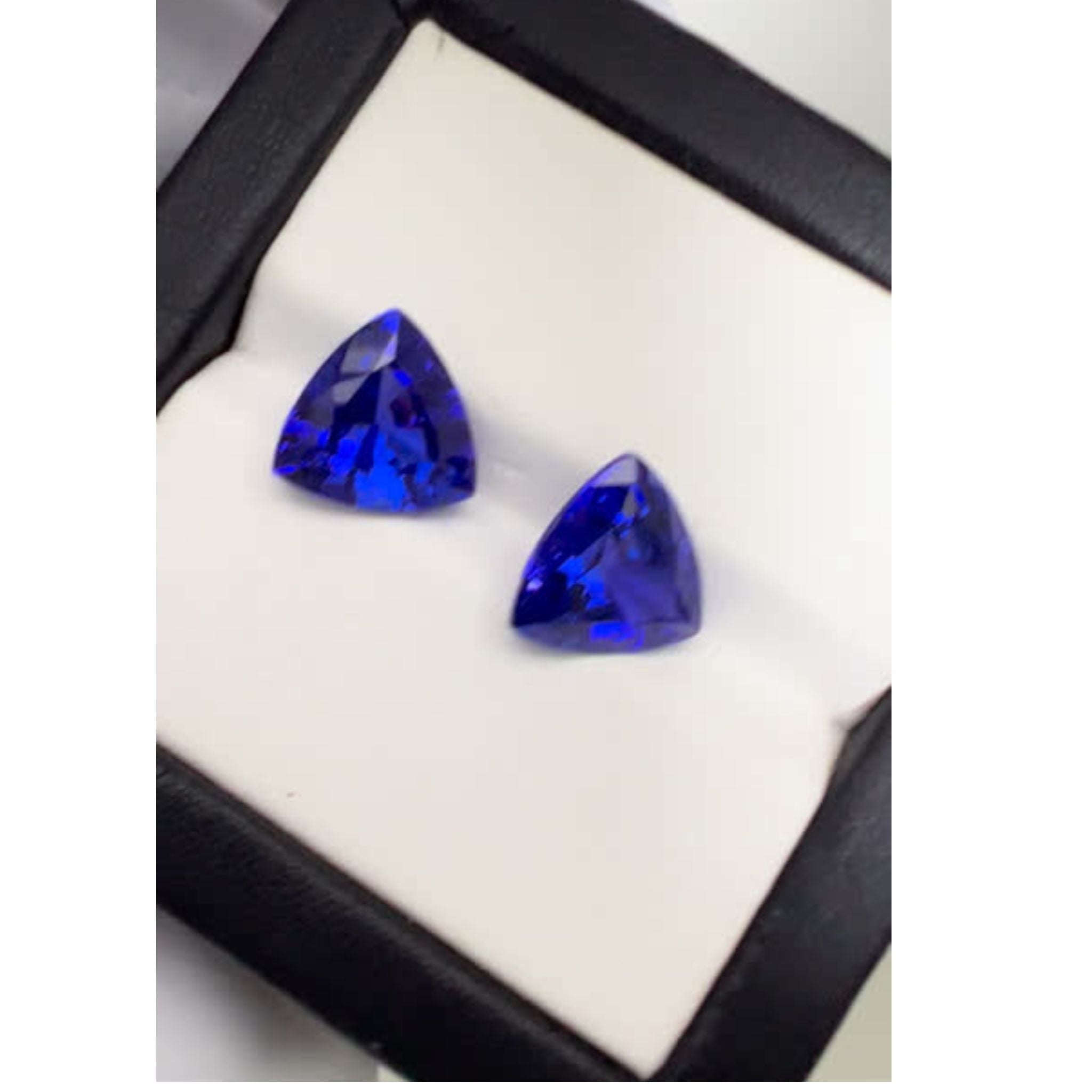 Trillion Cut Tanzanite Matching Pair -  9.64 Carats