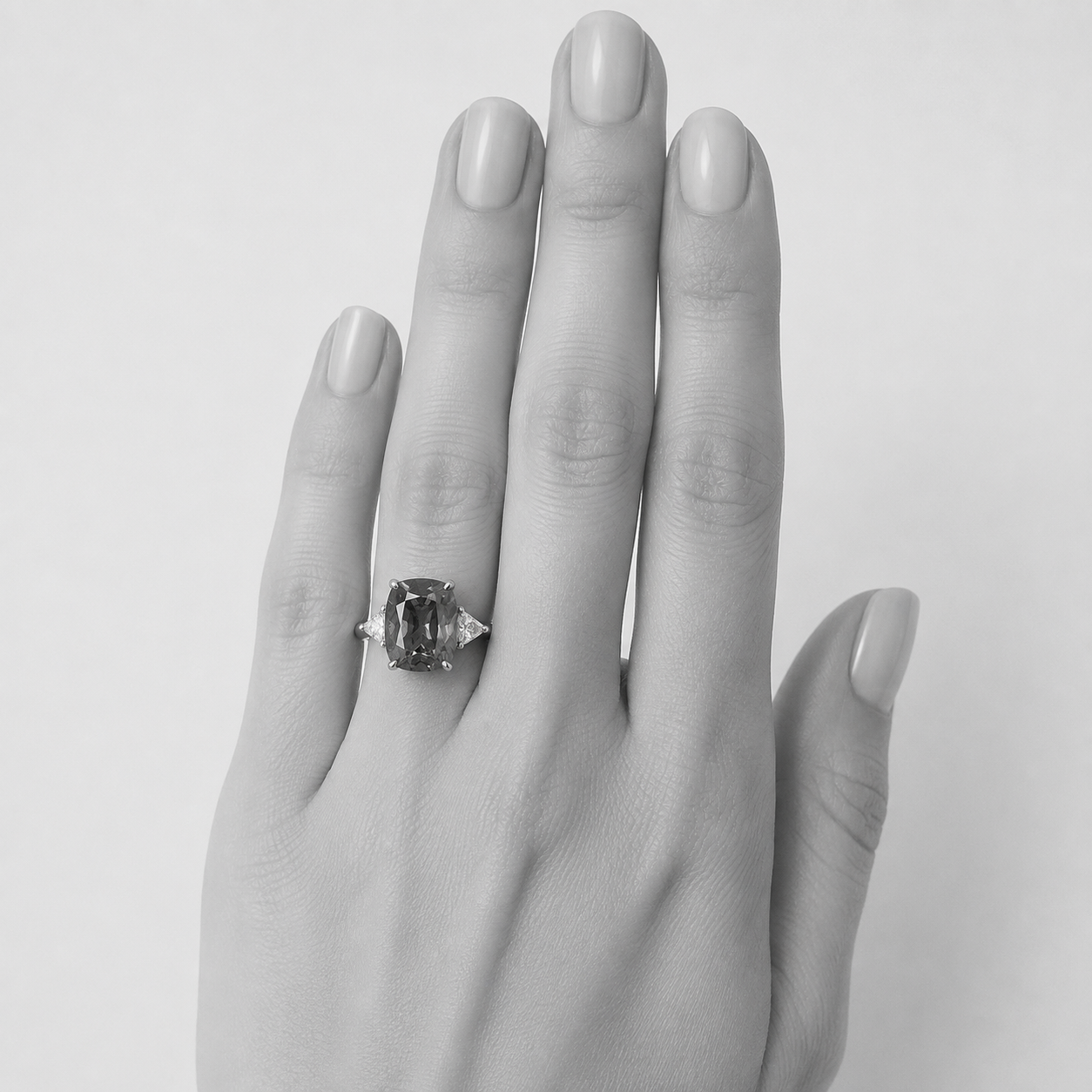 "Caroline": Exceptional 6.00 Ct Cushion Cut Tanzanite & Diamond Ring - Made to Order