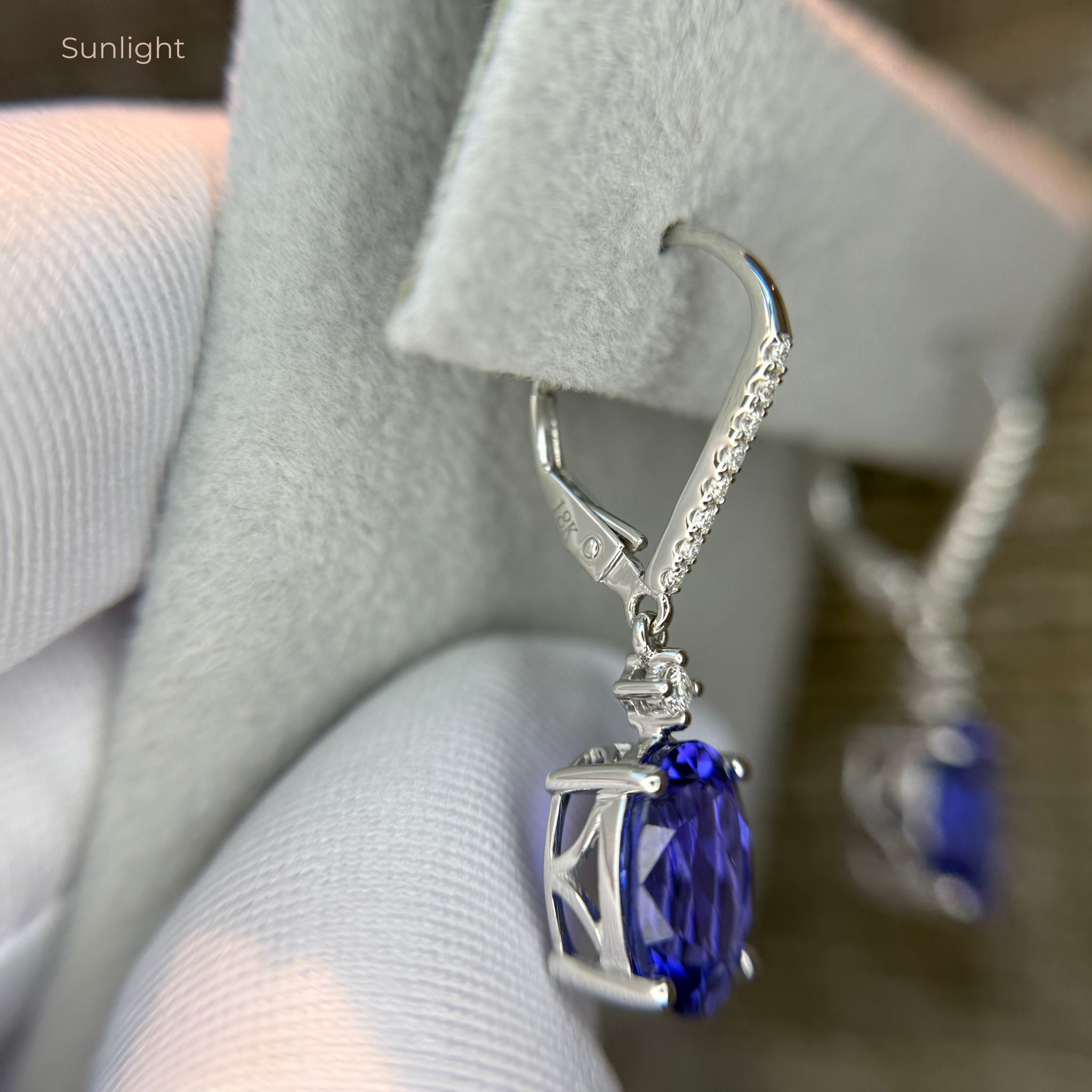 Exceptional 6.00 Ct Tanzanite Diamond  Dangle Earrings