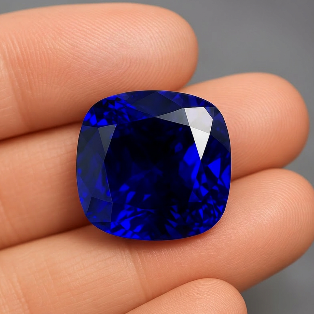 18.22 Carat Tanzanite Cushion Cut Gemstone