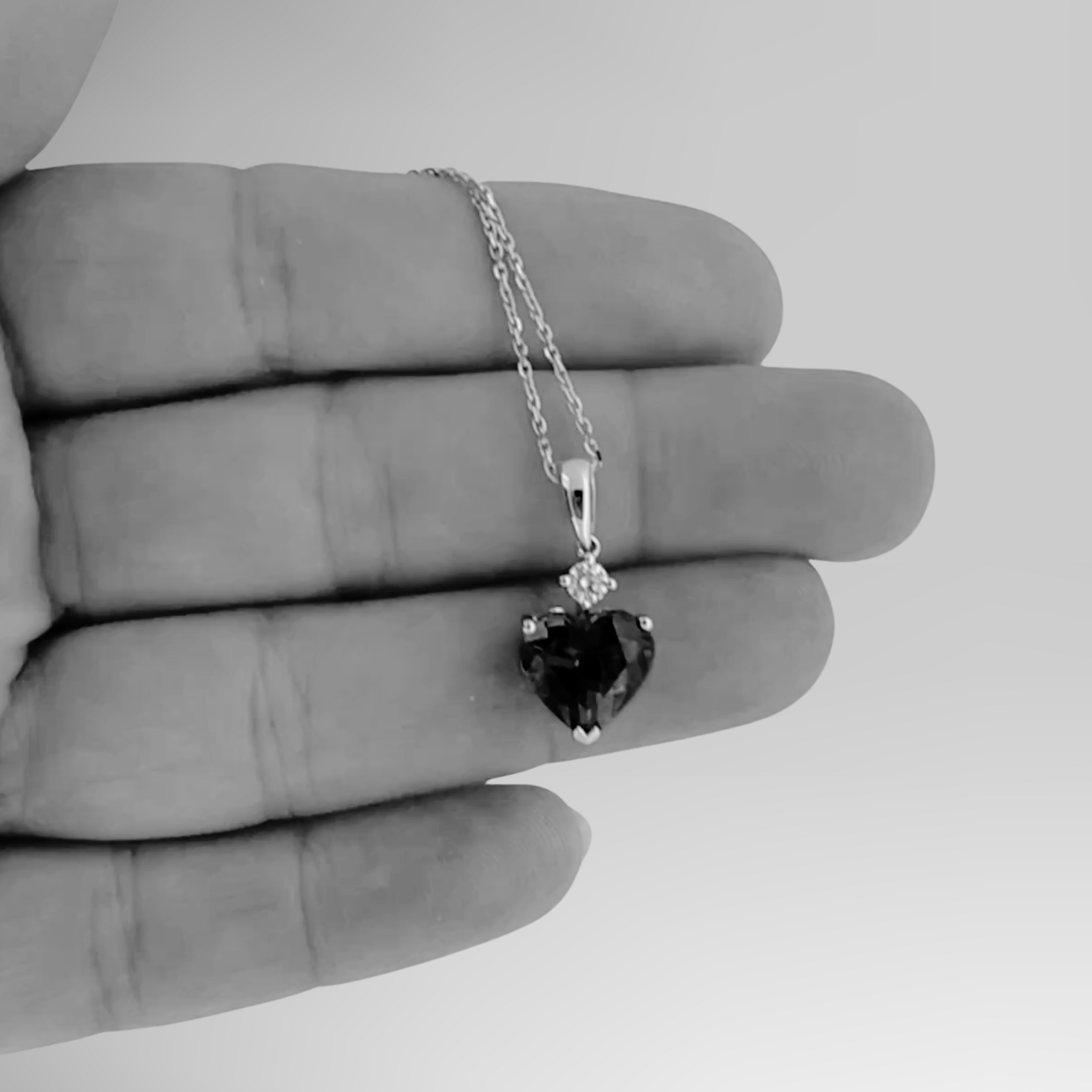 Deep Blue Heart-Shaped Tanzanite Pendant